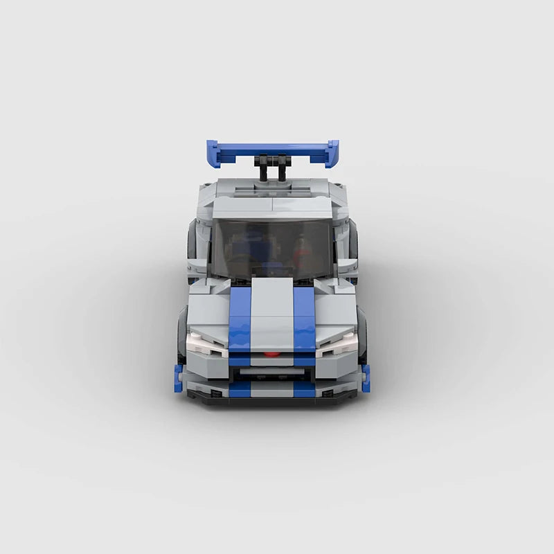 MOC Blue Stripe Street Racer