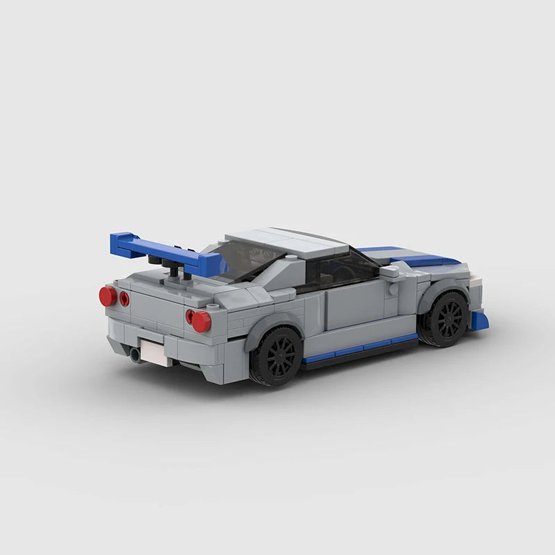 MOC Blue Stripe Street Racer
