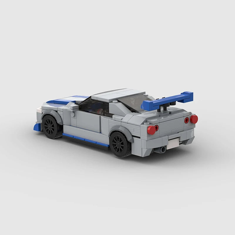 MOC Blue Stripe Street Racer