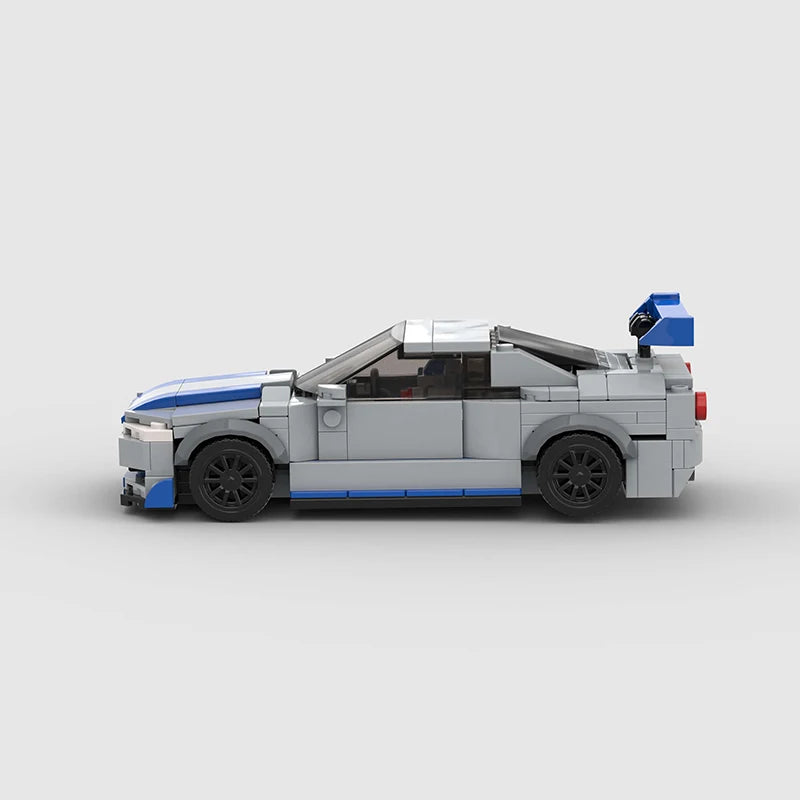 MOC Blue Stripe Street Racer
